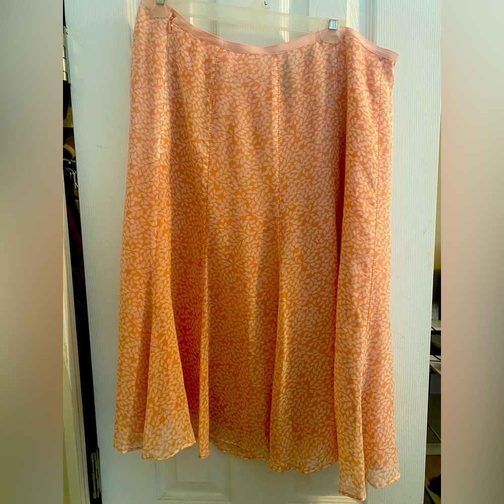 Liz Claiborne coral printed skirt